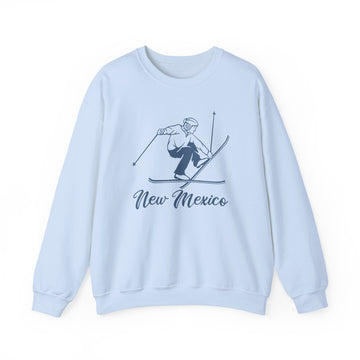 Buy light-blue New Mexico Sweatshirt - Vintage Skiing Graphic Crewneck