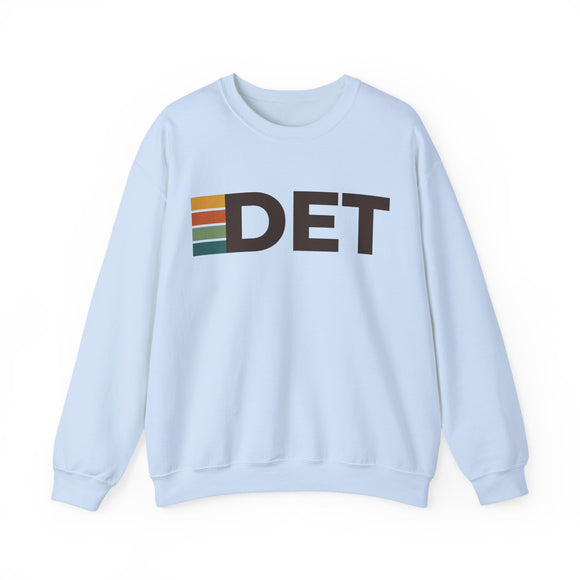Detroit, Michigan DET Retro Stripe Sweatshirt