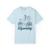 Wyoming Graphic Tee - Mountain Illustration Wyoming T Shirt