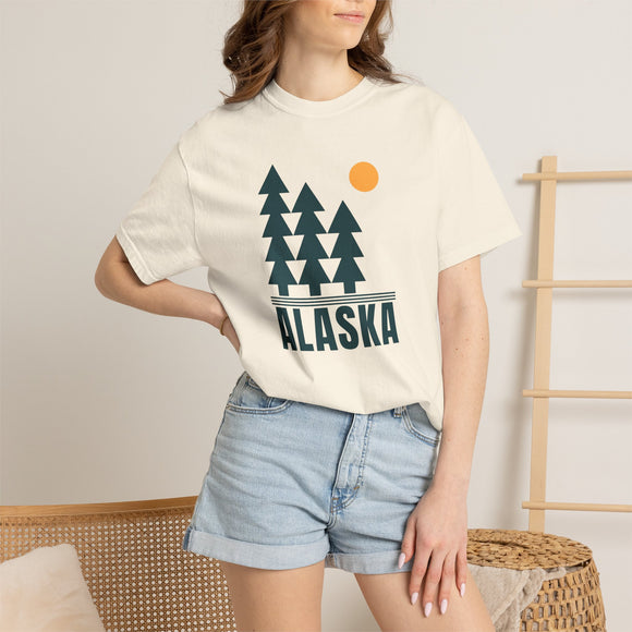 Alaska T Shirt, Comfort Colors Cotton 100% Cotton Trees Tee