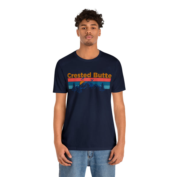 Crested Butte, Colorado Shirt - Mountain Sunset Unisex Crested Butte T-Shirt