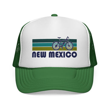 New Mexico Retro Bike Trucker Hat - Vintage Style New Mexico Cap - 0