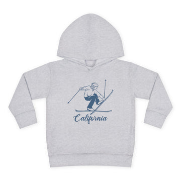 California Toddler Hoodie - Unisex Vintage Skiing California Sweatshirt - 0