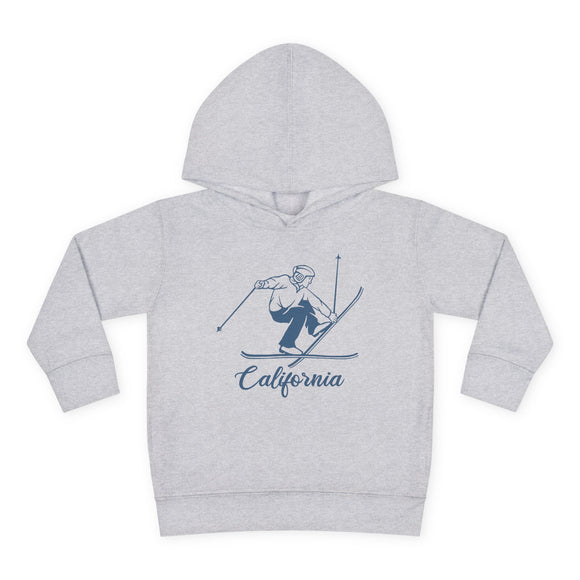 California Toddler Hoodie - Unisex Vintage Skiing California Sweatshirt