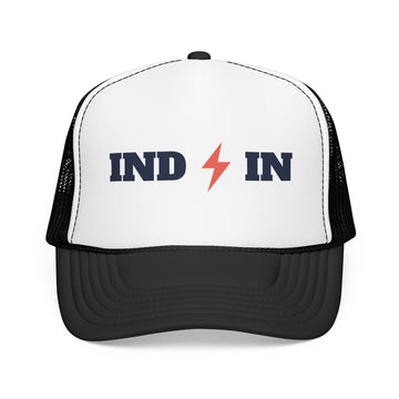 Indianapolis, Indiana Retro Trucker Hat - Lightning Foam Cap - Lightning - 0