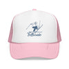 Kids Telluride, Colorado Snow Ski Trucker Hat - Youth Cap on white background