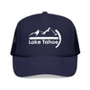 Kids Lake Tahoe, California Trucker Hat Foam Boulder on white background
