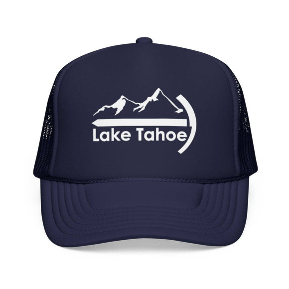Kids Lake Tahoe, California Trucker Hat Foam Boulder on white background