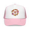 Kids Flower Child Trucker Hat Boho - Youth Snapback Cap