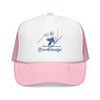 Kids Breckenridge, Colorado Snow Ski Trucker Hat - Youth Cap on white background