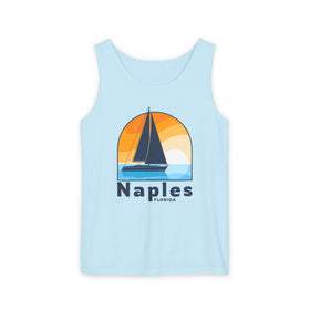 Buy chambray Naples, Florida Sailboat Tank Top | Comfort Colors 100% Cotton