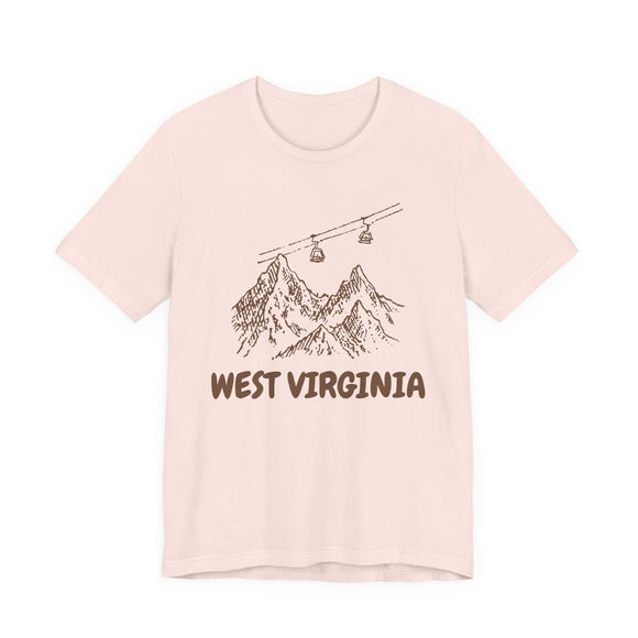West Virginia Mountain T-Shirt — Vintage Gondola Ski Mountain Tee