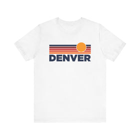 Denver, Colorado T-Shirt Retro Sun Ombre Unisex Tee, Vintage Colorado Tee, Mountain Sun Denver Tee, Colorado Souvenir Shirt