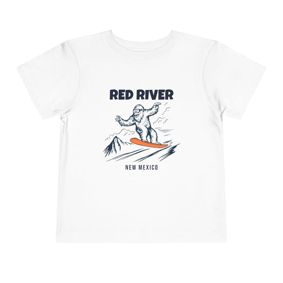 Red River, New Mexico Yeti Snowboard Toddler Tee