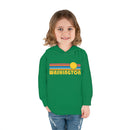 Washington Toddler Hoodie - Retro Sunrise Unisex Washington Toddler Sweatshirt-8