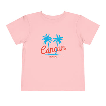 Buy pink Cancun, Mexico Toddler T-Shirt - Retro Palm Tree Toddler Cancun Shirt
