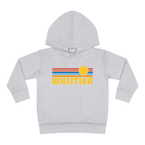 Whistler, Canada Toddler Hoodie - Retro Sunrise Unisex Whistler Toddler Sweatshirt