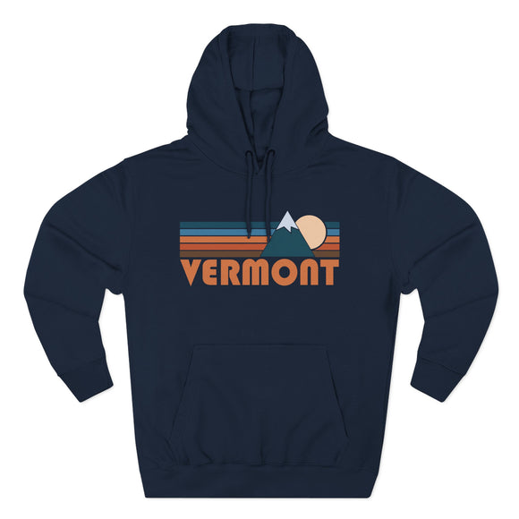 Vermont Hoodie - Retro Mountain Unisex Sweatshirt