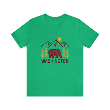 Buy heather-kelly Washington T-Shirt - Retro Unisex Washington Shirt
