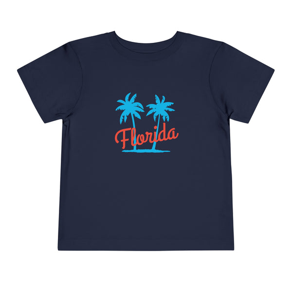 Florida Toddler T-Shirt - Retro Palm Tree Unisex Toddler Florida Shirt