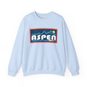 Buy light-blue Aspen, Colorado Sweatshirt - Mountain Graphic Crewneck