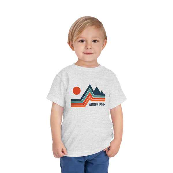 Winter Park, Colorado Toddler T-Shirt - Retro Palm Tree Toddler Winter Park Shirt