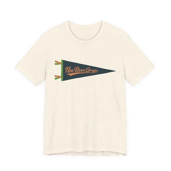 New River Gorge National Park Pennant T-Shirt — Vintage Camp Flag Tee