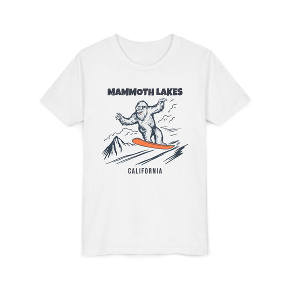 Mammoth Lakes, California Yeti Snowboard Youth Tee - Kids Skiing Shirt