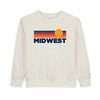 Midwest Toddler Sweatshirt - Retro Sun Midwest Toddler Crewneck Sweatshirt