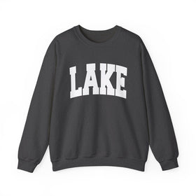 Buy dark-heather Lake Sweatshirt - Unisex Graphic Crewneck
