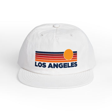 Los Angeles, California retro sunset Surf Cap | vintage striped sun state hat