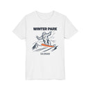 Winter Park, Colorado Yeti Snowboard Youth Tee - Kids Skiing Shirt-2