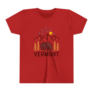 Buy red Vermont Youth T-Shirt - Unisex Kids Vermont Shirt