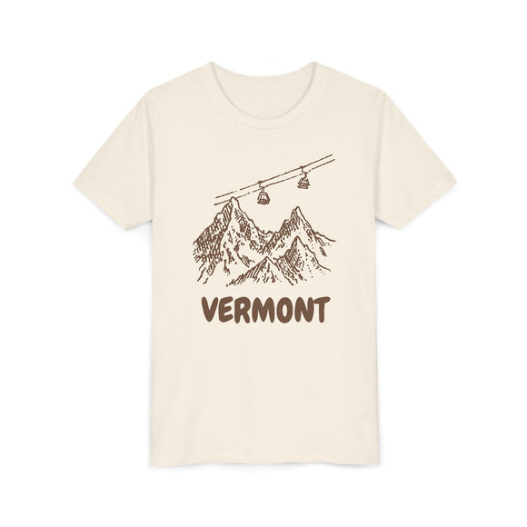 Vermont Youth T-Shirt — Vintage Gondola Ski Mountain Tee