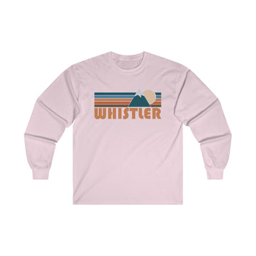 Buy light-pink Whistler, Canada Long Sleeve Shirt - Retro Unisex Whistler Long Sleeve Tee
