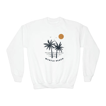 Myrtle Beach, South Carolina Youth Sweatshirt - Unisex Kid's Myrtle Beach Crewneck Sweatshirt