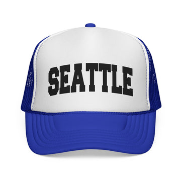 Buy royal Seattle, Washington Collegiate Style Trucker Hat