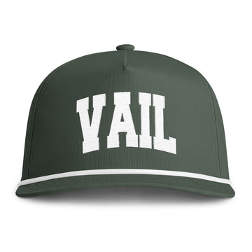 Buy moss Vail, Colorado Embroidered Rope Hat - Vintage Sunwashed Rope Cap, Comfort Colors
