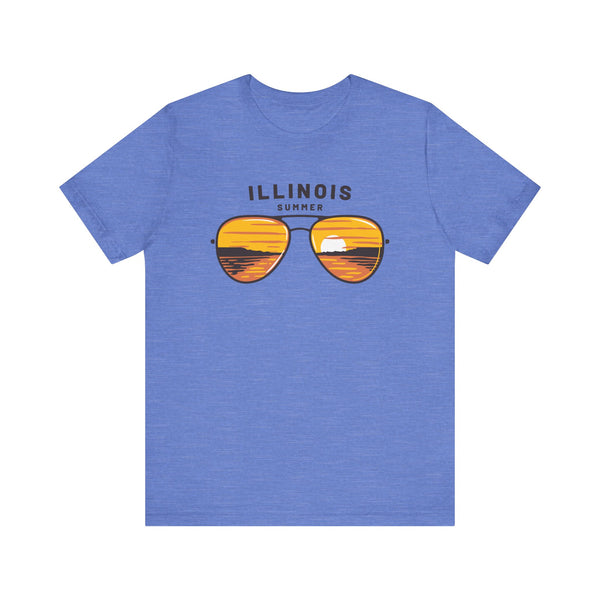 Illinois T Shirt - Sunglasses Lake Graphic Illinois Tee