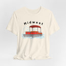 Midwest T Shirt - Retro Pontoon Boat Midwest Tee-11
