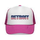 Detroit Michigan Stars and Stripes Trucker Cap | Flag Patch Mesh Hat-4