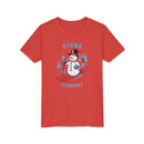 Stowe, Vermont Youth Skiing Snowman Tee - Kids Stowe T Shirt-15