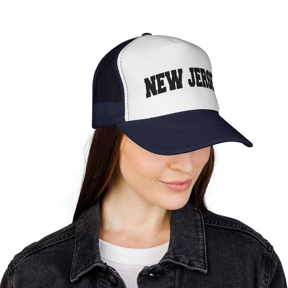 New Jersey Retro Collegiate Style Trucker Hat