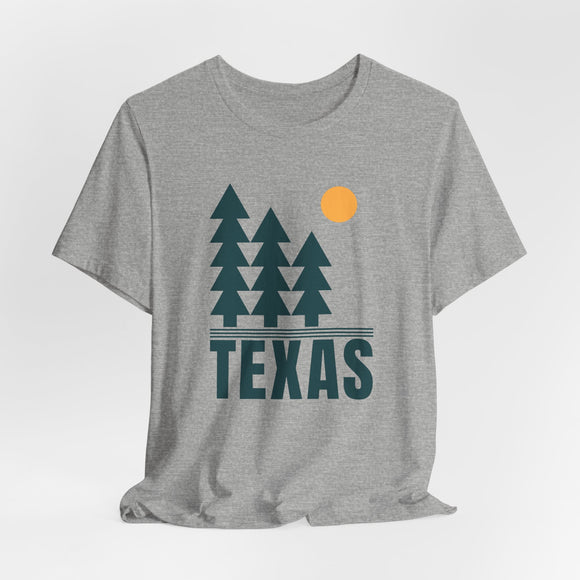 Texas T Shirt - Retro Trees Texas Tee