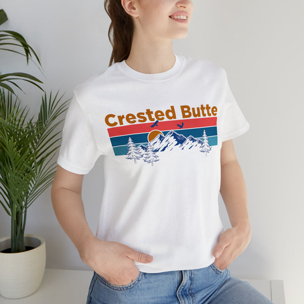 Crested Butte, Colorado Shirt - Mountain Sunset Unisex Crested Butte T-Shirt