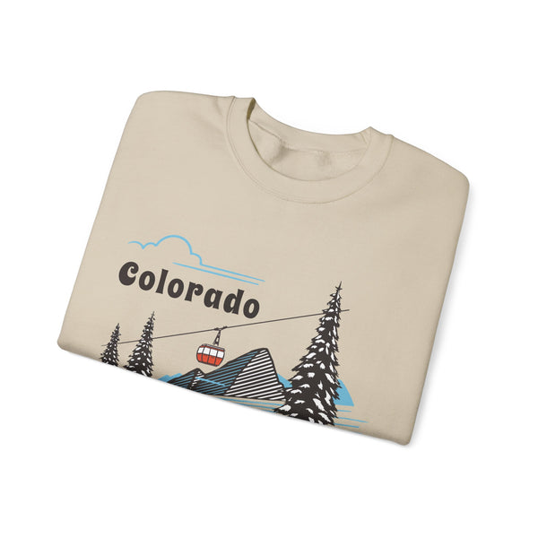 Colorado Sweatshirt - Unisex Ski Mountain Gondola Colorado Sweatshirt