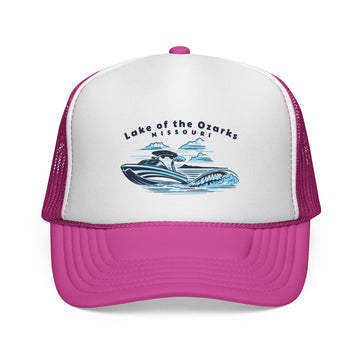 Buy pink Lake of the Ozarks, Missouri Wakeboard Boat Trucker Hat