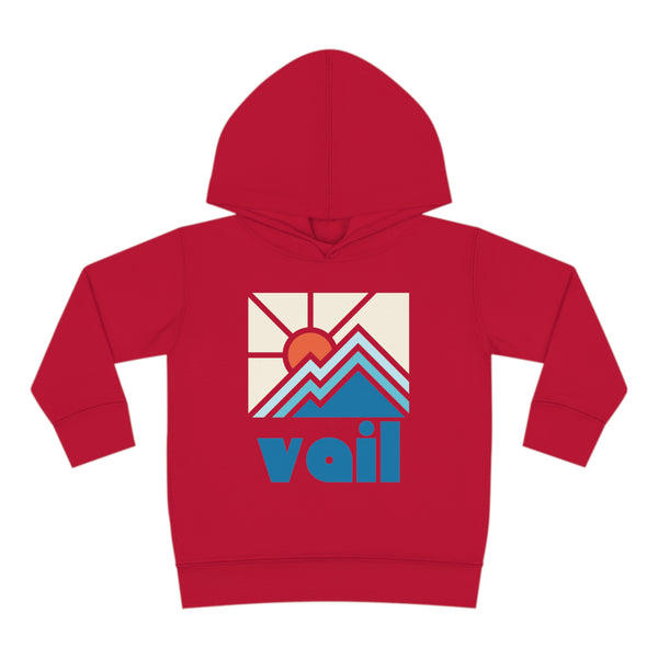 Vail, Colorado Toddler Hoodie - Minimal Style Unisex Vail Toddler Sweatshirt