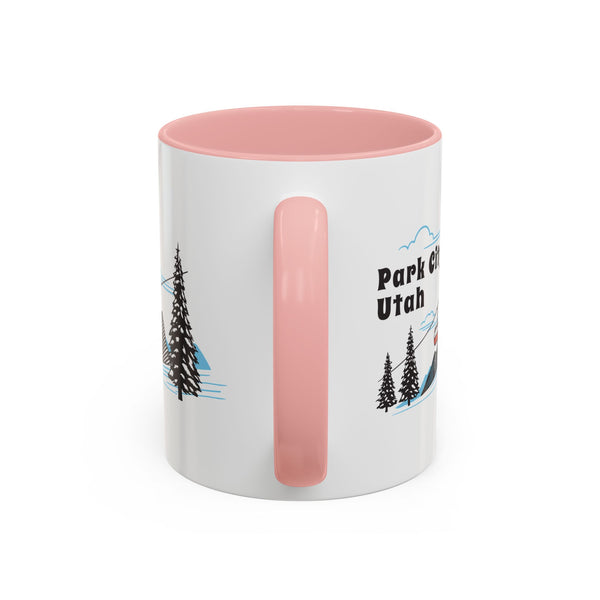 Park City, Utah Retro Snow Skiing Mountain 11 oz Mug, Ski Lodge Decor Coffee Cup, Mountain Gondola  Lover Gift, Retro Skiing Mug