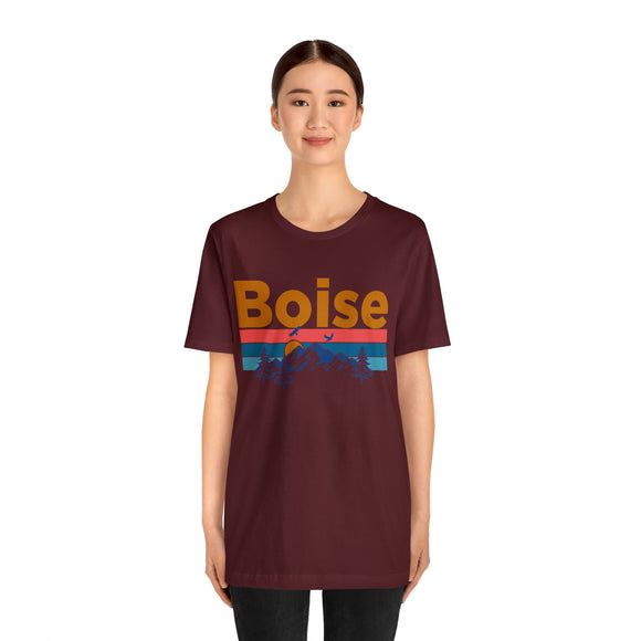 Boise, Idaho Shirt - Mountain Sunset Unisex Boise T-Shirt